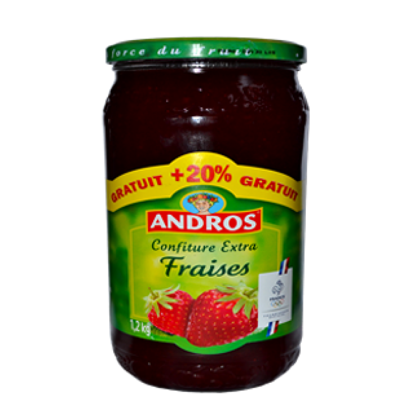 ANDROS CONF FRAISE 1KG+ 200G GRATUIT - Pack 6