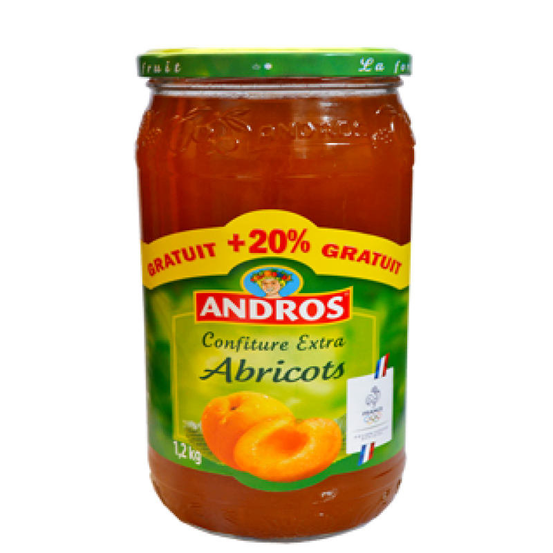 ANDROS CONF ABRICOTS 1KG+ 200G GRATUIT - Pack 6
