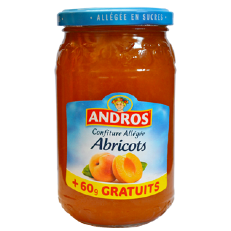 ANDROS CONF ABRICOTS ALLEGEE 350G+ 60G GR - Pack 6